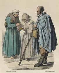 Beggars, after Jacques Callot, engraved by Adrien Lavieille